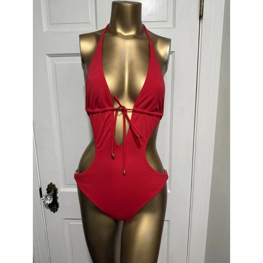 Red Victorias Secret Size Medium Swimsuit Adjustable Two Piece One Piece Summer